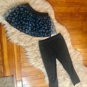 Justice Blue Animal Print Tutu & Leggings